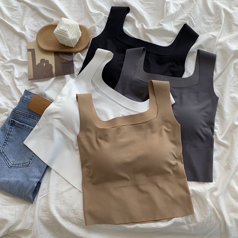 เสื้อเเฟชั่น เสื้อสายเดี่ยวเสื้อกล้าม เนื้อผ้าดีใส่สบายผ้าร่องผ้าเย็นใส่ดีมาก รุ่น ฺ-103สินค้าพร้อมส่งจากไทย