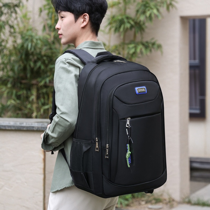 4030#กระเป๋าเป้สะพายหลังแฟชั่นอินเทรนด์กันน้ำขนาดใหญ่ความจุกระเป๋าเป้สะพายหลังคอมพิวเตอร์ผู้ชายทนต่อ