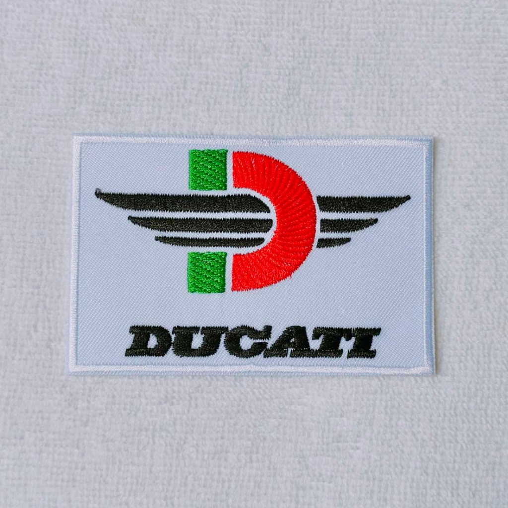 ตัวรีดติดเสื้อ อาร์มติดเสื้อ โลโก้ ตรา ยี่ห้อ มอเตอร์ไซค์ Motorbike Ducati Patch ดูคาติ ดูคาตี้ สติ๊กเกอร์ sticker อาร์ม