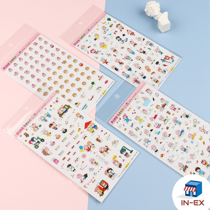 INEXSHOP - สติ๊กเกอร์ลายการ์ตูน น่ารัก สติ๊กเกอร์ pink bean สำหรับตกแต่งไดอารี่ ราคาถูกพร้อมส่งในไทย!