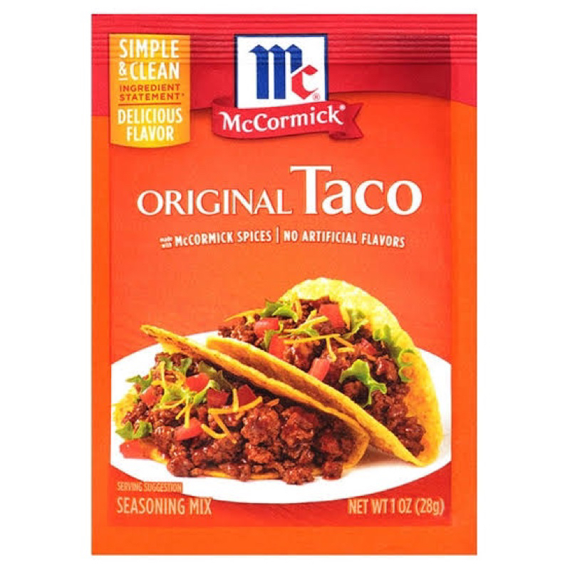 mccormick original taco seasoning 28g. แม็คคอร์มิค ผงทาโก้ออริจินัลนำเข้า