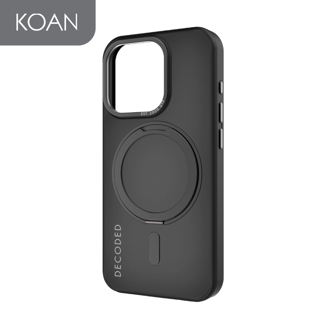 เคสมือถือ DECODED Transparent Loop Stand M@g for iP 15 Pro / 15 Pro Max - Black /Transparent
