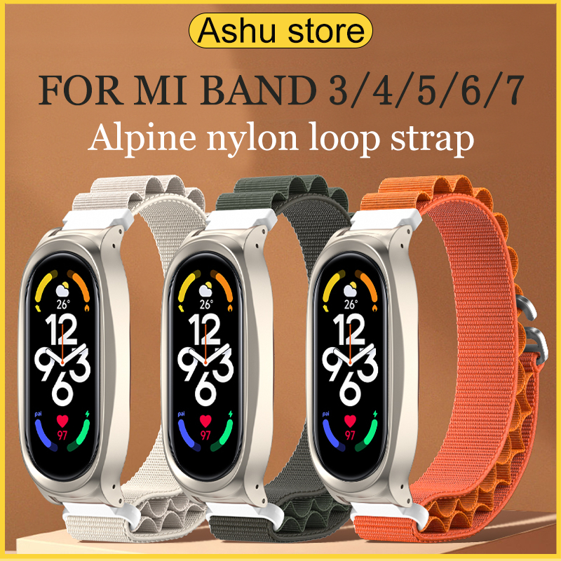 สายนาฬิกาไนลอน Xiaomi Alpine สายนาฬิกาไนลอน Xiaomi Mi Band 3/4/5/6/7/8