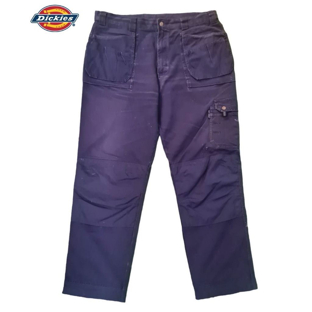 Dickies workwear กางเกงช่างมือสองแบรนด์แท้ สีเทา เอว 40