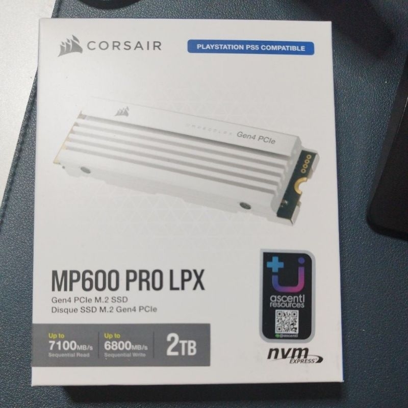 มือ 1 l Corsair M.2  MP600 PRO LPX 2TB PCIe Gen4 x4 NVMe M.2 SSD - PS5* Compatible ประกันศูนย์ไทย