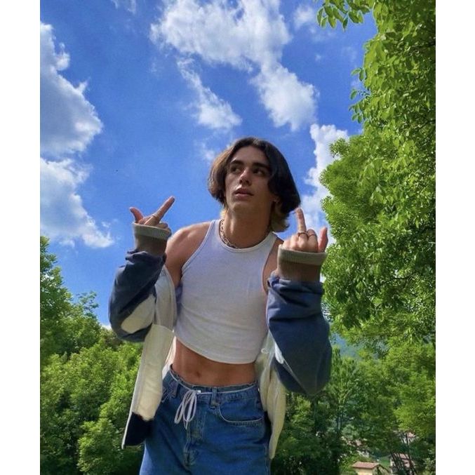 ้เสื้อกล้ามผู้ชาย เสื้อครอปผ้าร่อง UNIWEAR : BASIC CROP RIB COTTON TC