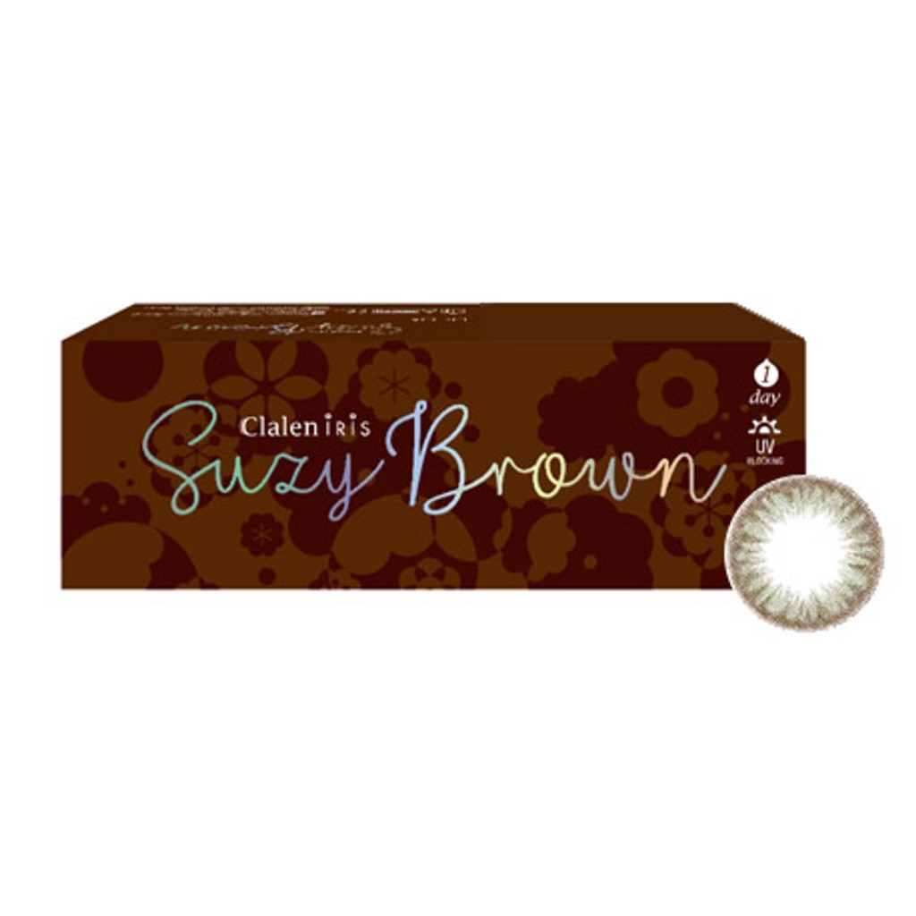 คอนแทคเลนส์ ซูจี Clalen Iris รุ่น suzy brown รายวัน (แบ่งขายเป็นคู่) สายตา 475