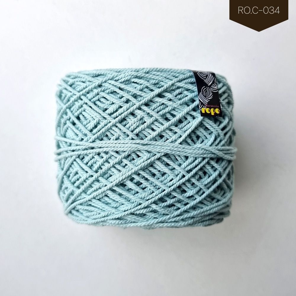 เชือกฟอกนิ่ม 4Ply : ฟ้าจาง [RO.C-034] >>> สำหรับถักกระเป๋า หมวก และงานอยู่ทรงต่างๆ by ร้านไหมพรมฟ้ามุ่ย