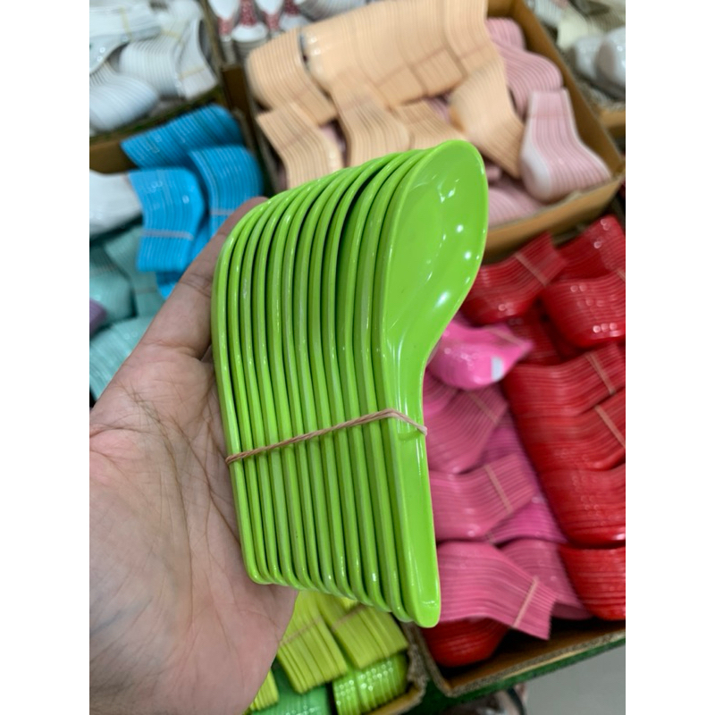 [ยกโหล] ช้อนเมลามีน สีล้วน