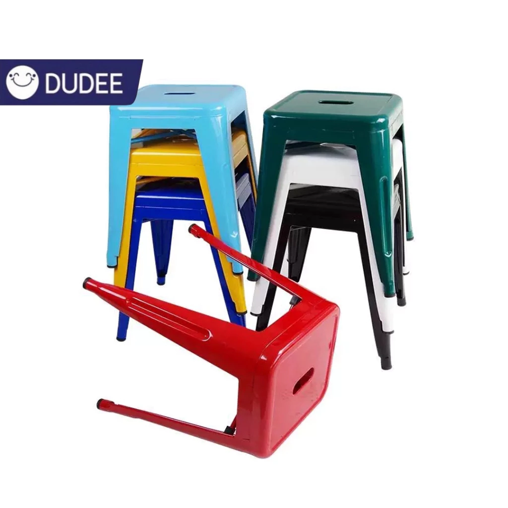 DUDEE เก้าอี้เหล็กรุ่นเล็ก รุ่น DD-185 มีหลายสีให้เลือกเหมาะสำหรับตกแต่งร้าน