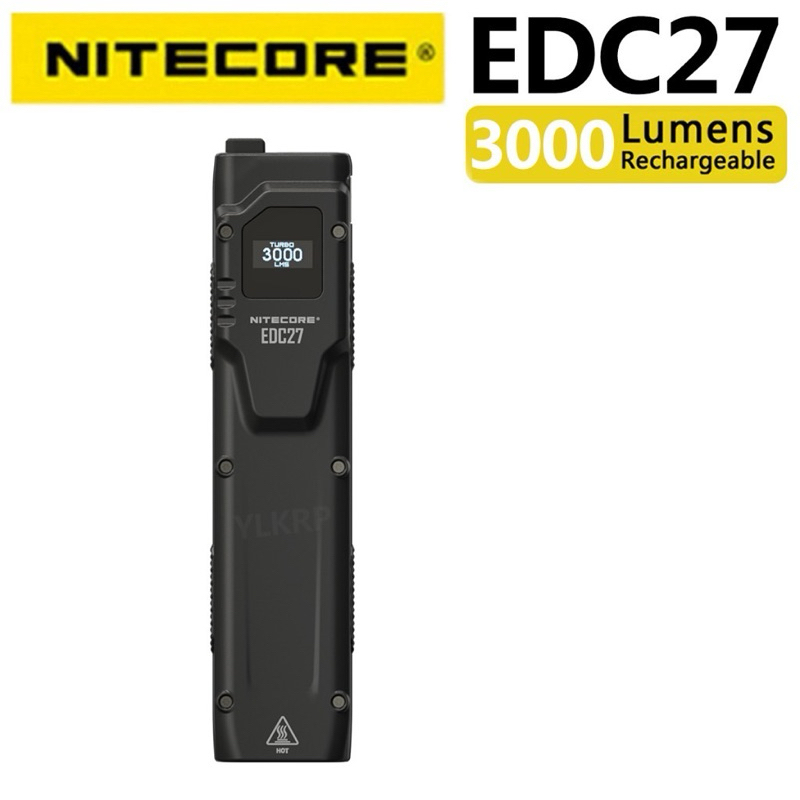 Nitecore-edc27 ไฟฉาย 3000 ลูเมน ชาร์จไฟได้ 220 เมตร ไฟฉาย