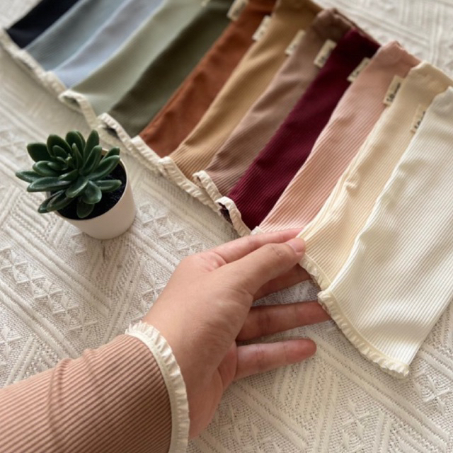 🍃ปลอกแขนระบายรุ่นMini01📍แบบสั้นพิเศษ(20cm)สำหรับปกปิดข้อมือและไม่อึดอัด