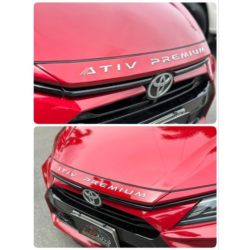 ตัวอักษรฝากระโปงหน้า YARIS ATIV อักษรตรงรุ่น (งานไทย)