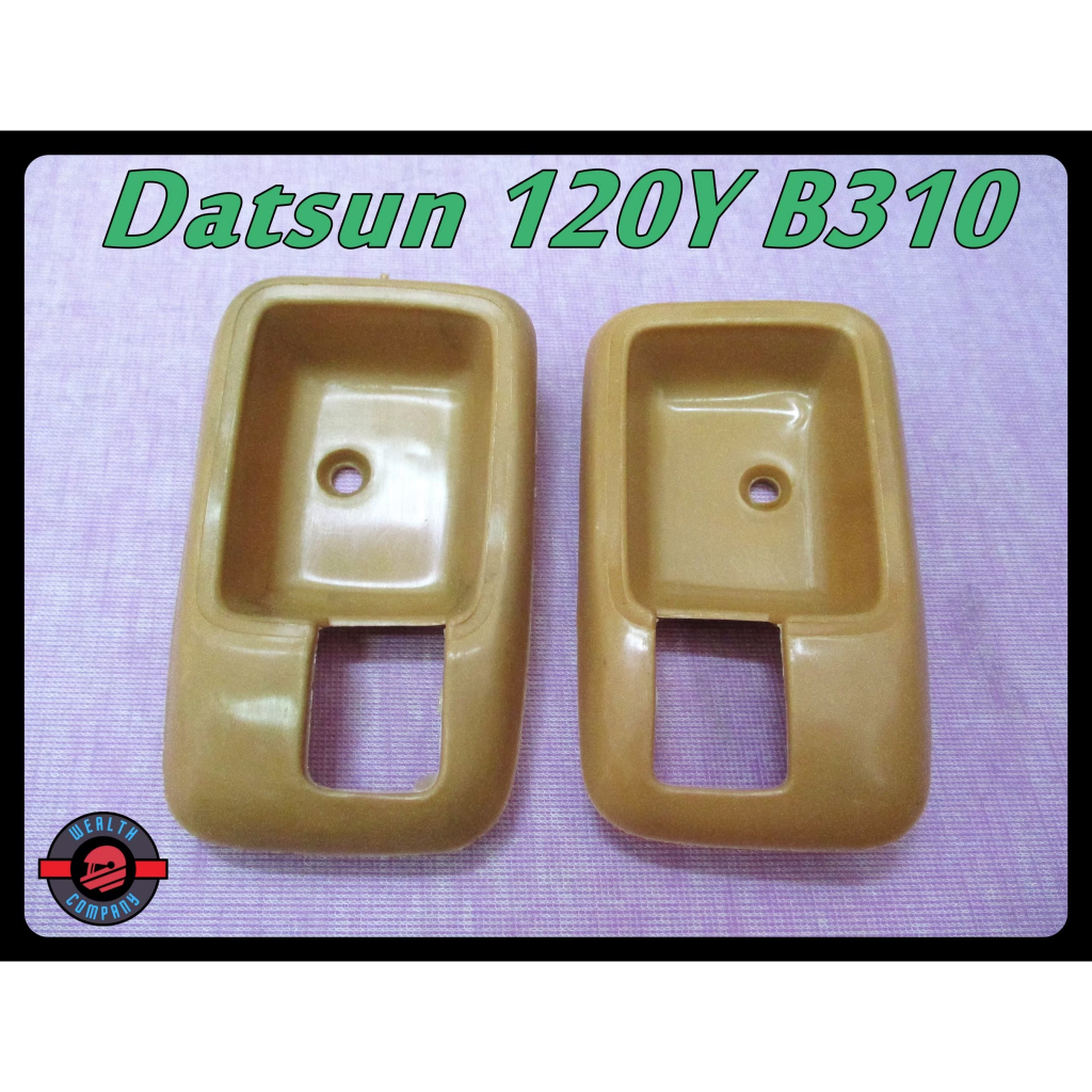 #เบ้ารองมือเปิดในประตู สีเนื้อ ข้างซ้าย+ข้างขวา (1คู่) For Nissan Datsun 120Y B310 //  Inner Door Handle Bowl Cover Tri