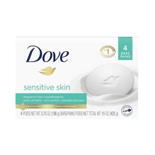 Dove โดฟสบู่ก้อน Dove Bar Soap 1 แพ็ค​ ขนาด 106 กรัม x 4 ก้อน