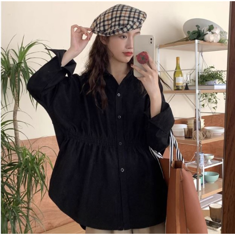 [3652] เสื้อเชิ้ตเอวจั๊ม