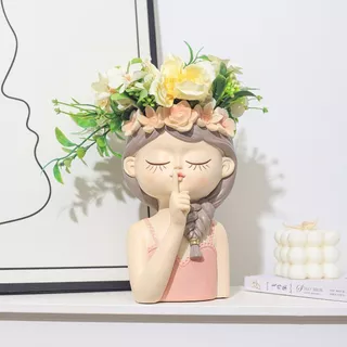 กระถางผู้หญิงมงกุฏไซด์กลาง 20cm จัดสวน ของแต่งบ้าน เรซื่น ต้นไม้