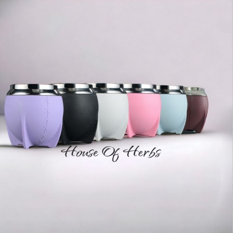 แก้วสแตนเลส สำหรับดื่ม ชา เยอบา มาเต Stainless Argentina Mate Cup + หลอดกรองชา