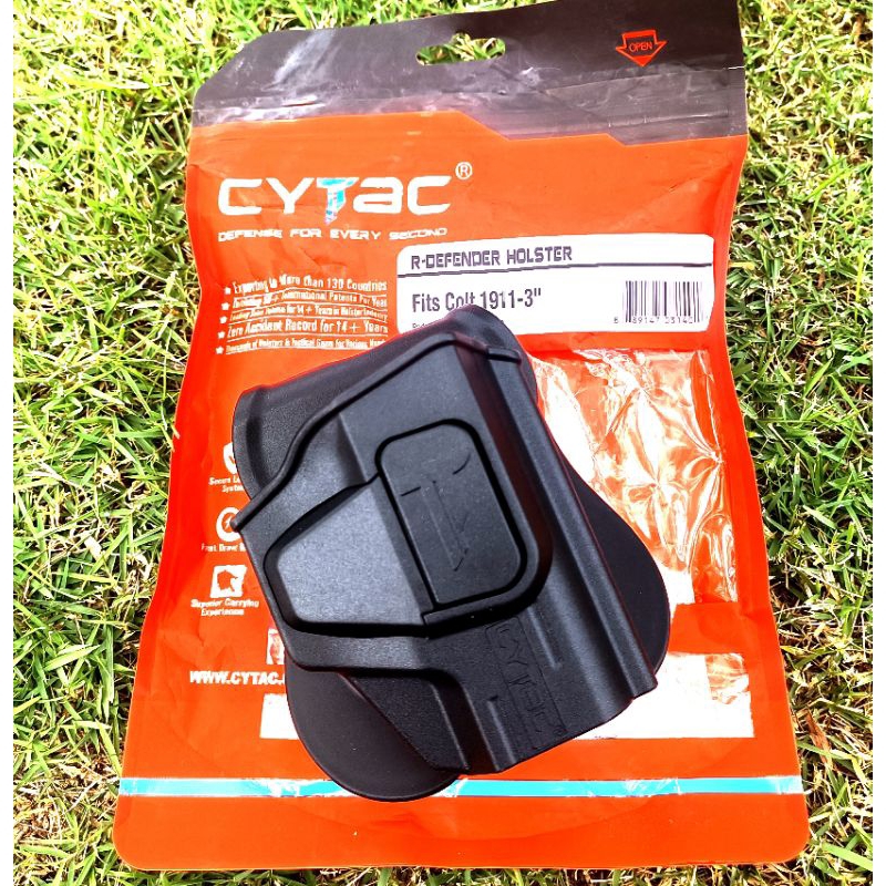 Cytac ซองพกนอก ทรง Model 1911 - 3 นิ้ว (ปลดล็อคนิ้วชี้) Cytac R-Defender Holster