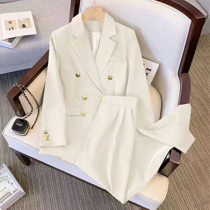 พร้อมส่ง S009 เซตสูทเสื้อ+กางเกงทรงตรงผู้หญิง เบลเซอร์ ใส่ลำลอง ใส่ทำงานได้ สูทแฟชั่นสไตล์เกาหลี