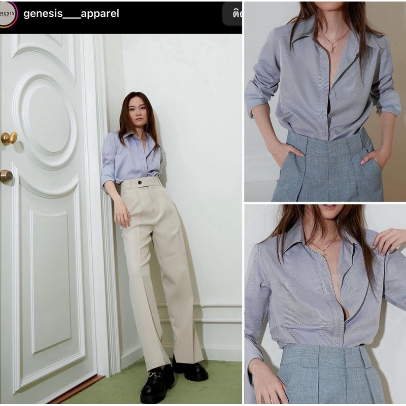 (มีโค้ดลด 30%) genesis apparel เสื้อเชิ้ตแขนยาว size M