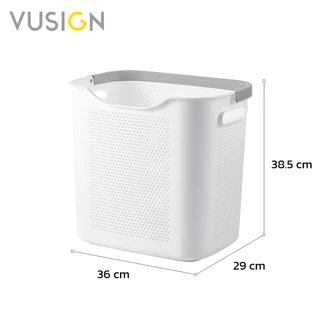 Vusign ตะกร้า ตะกร้าอเนกประสงค์ ตะกร้าใส่ผ้า มินิมอล มีหูหิ้ว จุได้เยอะ จัดระเบียบบ้าน Cloth Basket