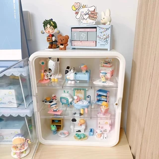 ตู้โชว์ติดผนัง กล่องใส่ art toy ตู้โชว์โมเดล โชว์ของเล่น ของสะสม แบบแขวนผนัง กันฝุ่นกันความชื้น มีฝาปิด ไม่ต้องติดตั้ง