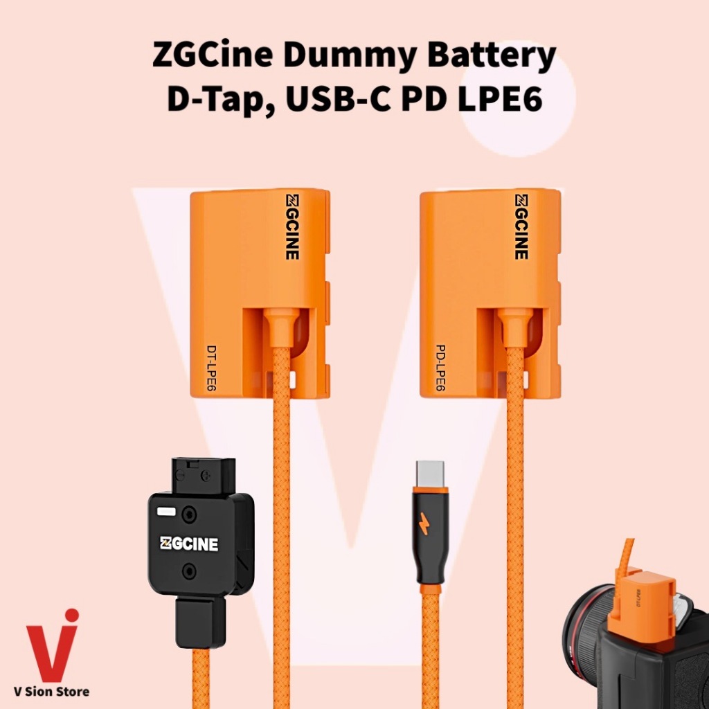 พร้อมส่ง ZGCINE LPE6 Dummy Battery Cable