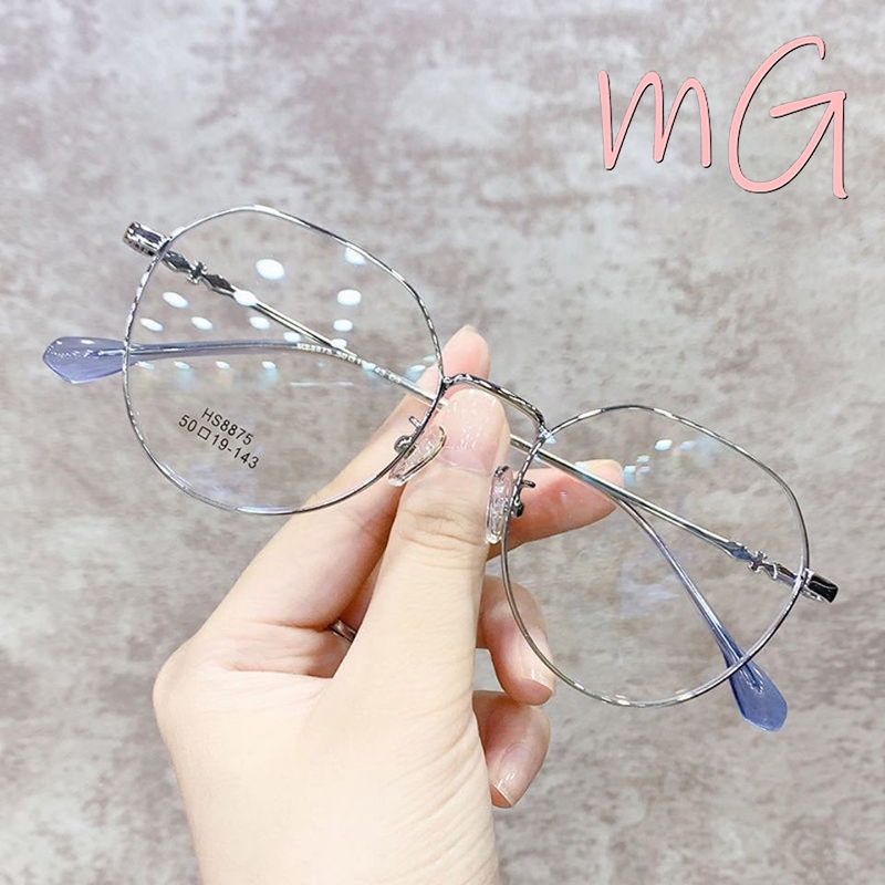 [ส่งจากกทม] My Girl แว่นสายตาสั้น กรองแสง ป้องกันแสงสีฟ้ แฟชั่น กรอบโลหะ ผู้ชายและผู้หญิง คุณภาพสูง เครื่องประดับแฟชั่น