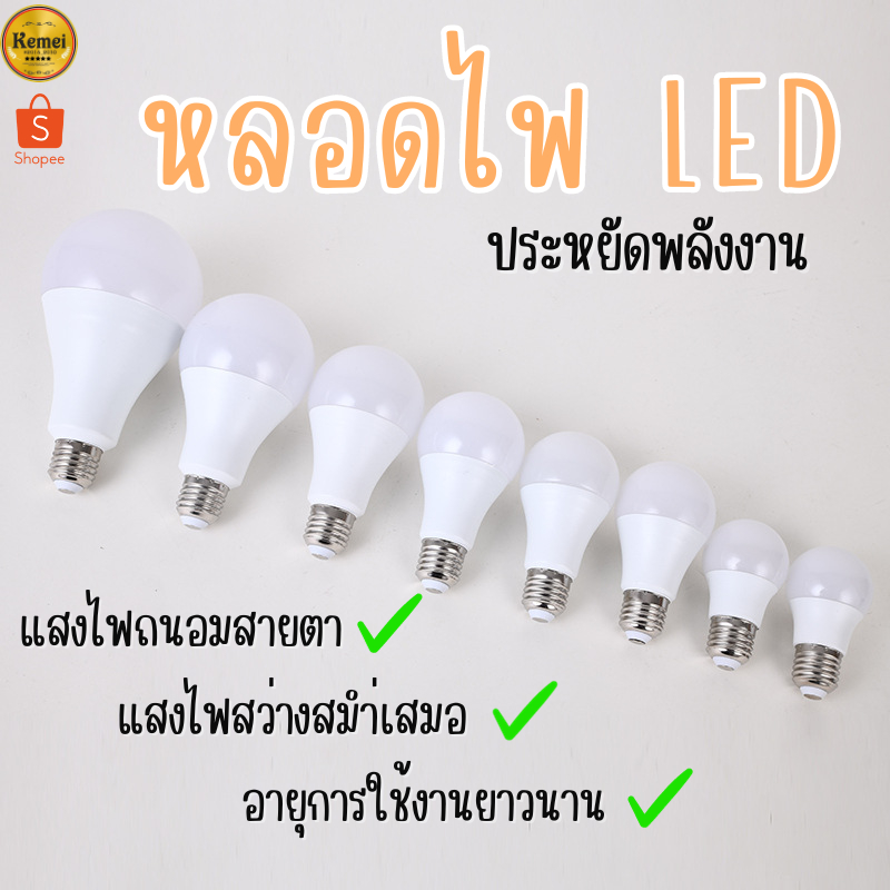 หลอดไฟ หลอดปิงปอง LED หลอดไฟประหยัดพลังงาน ไฟLED ใช้ขั้วE27