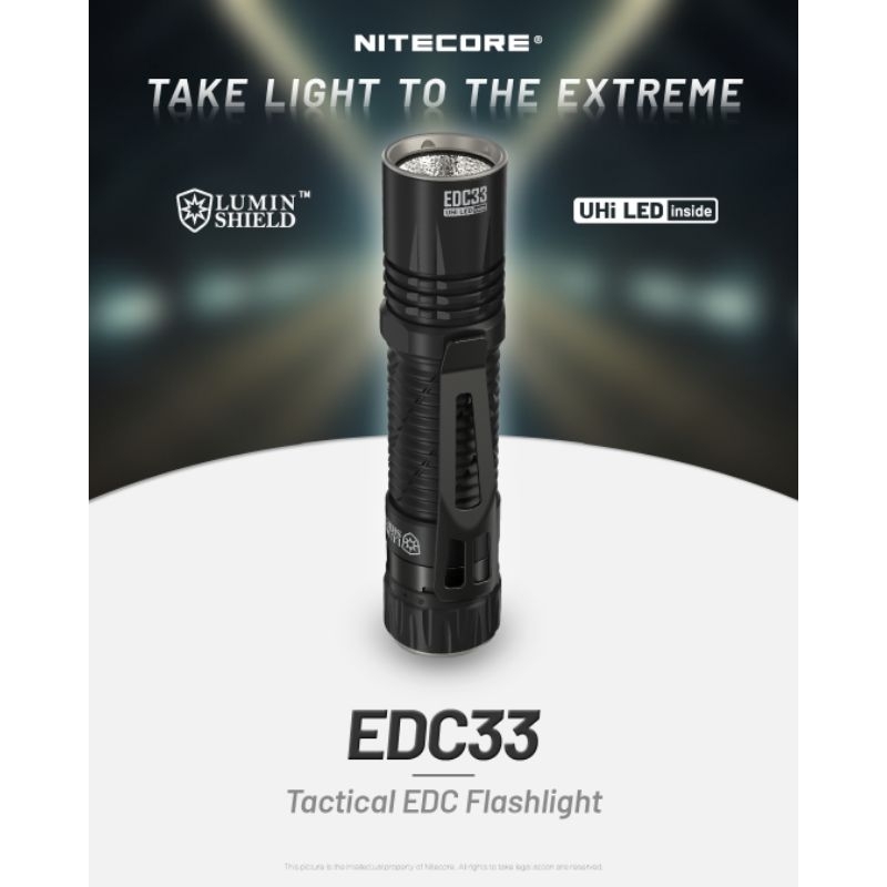 ไฟฉาย Nitecore EDC33 4000 Lumen Rechargeable EDC Flashlight : สินค้ารับประกัน 1 ปี