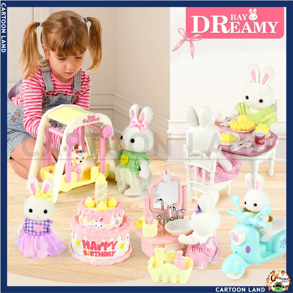 บ้านตุ๊กตา Yasini Series Bay Dreamy เฟอร์นิเจอร์สำหรับบ้านตุ๊กตากระต่าย ของเล่นเด็ก