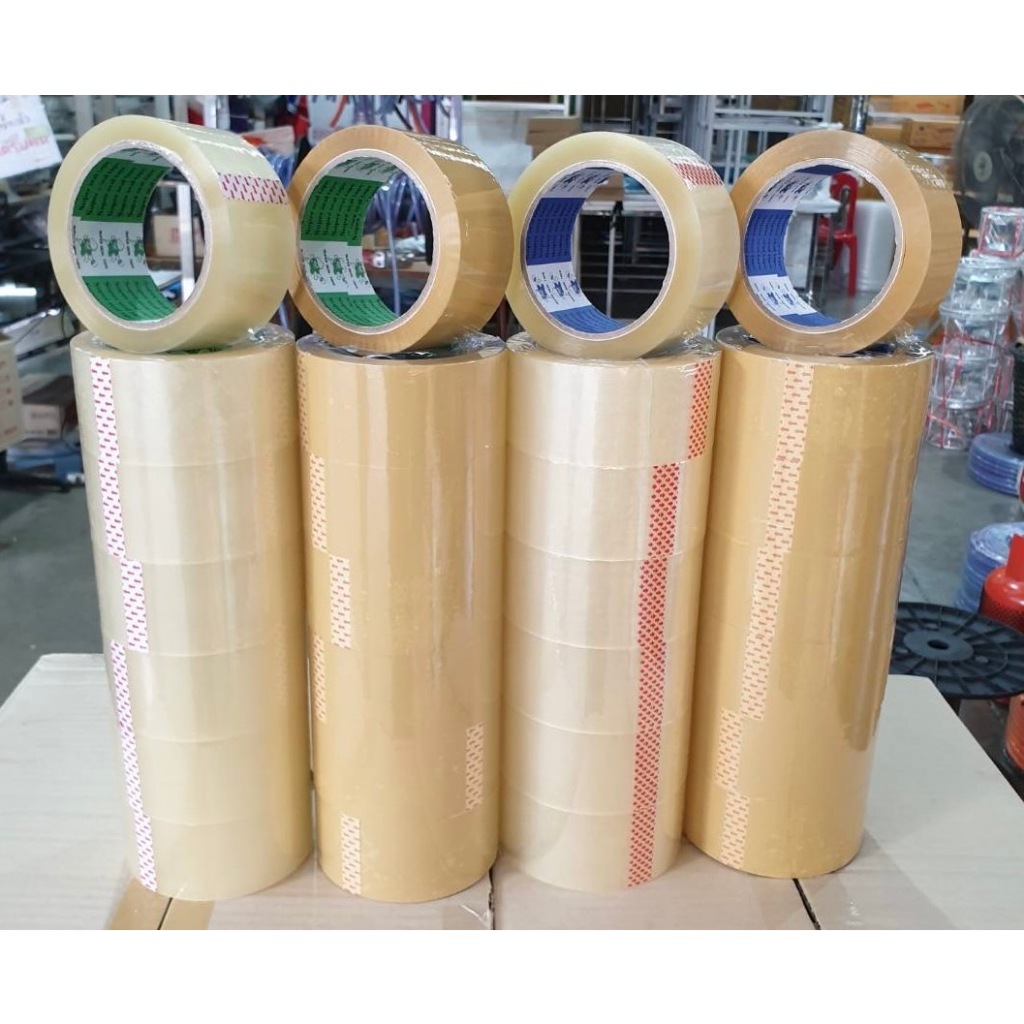 ยกแถว (6 ม้วน) เทปใส/เทปน้ำตาล 2 นิ้ว 100 หลา 2 รุ่น 38, 45 ไมครอน Superseal Tape ปิดกล่อง ติดกล่อง สก็อตเทป ติดหนึบ