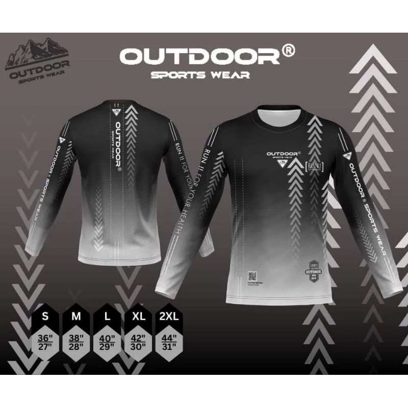 เสื้อกีฬาแขนยาว Outdoor เนื้อผ้าโพลีเอสเตอร์ หนานุ่ม ใส่สบาย ไม่ร้อน มีหลายสี S-2XL