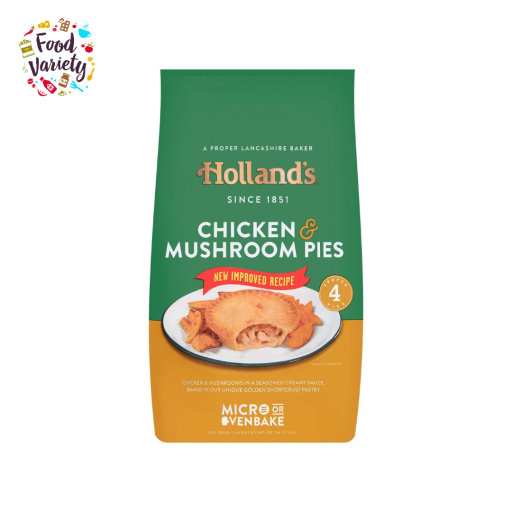 Hollands Chicken And Mushroom 4 Pie ฮอลแลนด์ส พายไก่และเห็ด 4 ชิ้น