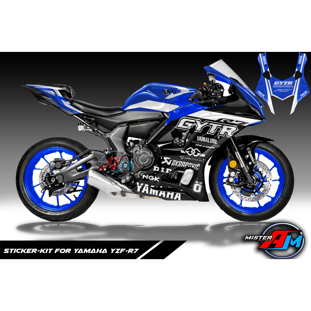 (Mr.AM) ชุดสติ๊กเกอร์ [เกรด Premium] Yamaha YZF-R7 (GYTR RACING CONCEPT)