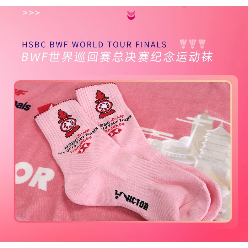 VICTOR ถุงเท้ากีฬาแบดมินตัน รุ่น SK408WT (World Tour Finals)