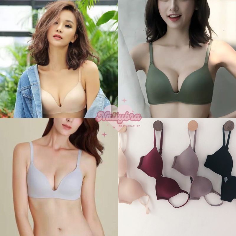 ลด30% โค้ดINC283ZN Nattybra ชุดชั้นใน ไร้โครง ไซส์ 32-38 มีฟองดันทรงในตัว ผ้านุ่มใส่สบาย งานสวยเนียนเฉียบ