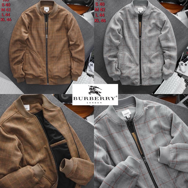 BURBERRY JACKET UNISEX 🩶🤎เสื้อแขนยาว เสื้อแจ็คเก็ต ผ้าร่ม กันแดด กันหนาว