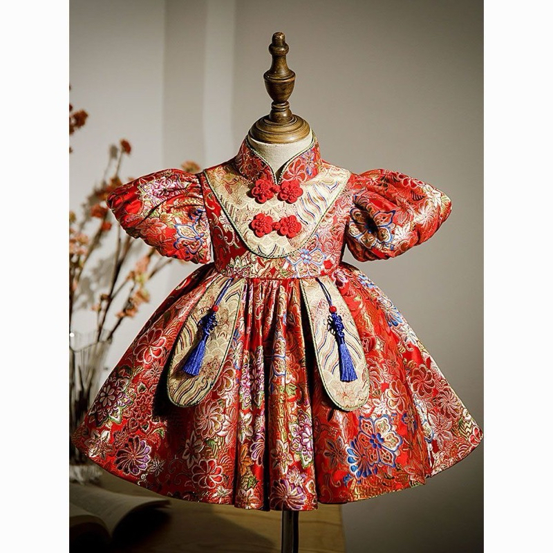 ชุดเดรสกี่เพ้า สไตล์จีน ระดับไฮเอนด์ สําหรับเด็กผู้หญิง