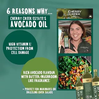 เชอร์รี่ ครีก เอสเตท น้ำมันอะโวคาโด สกัดเย็น - Avocado Oil Extra Virgin Cold Pressed Cherry Creek Estate brand