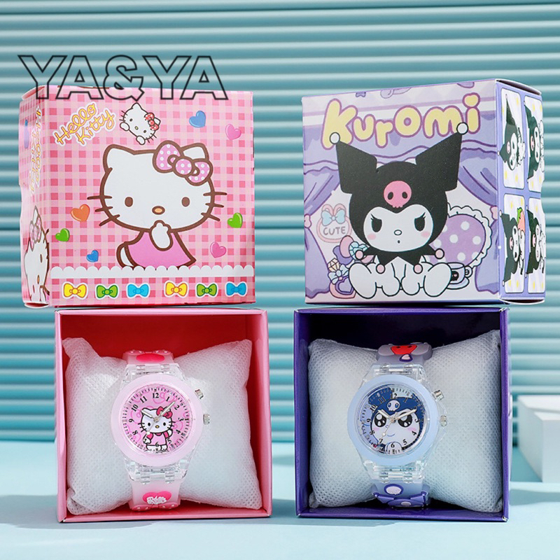 ใหม่ นาฬิกาข้อมืออิเล็กทรอนิกส์ สายซิลิโคน กันน้ํา ลายการ์ตูน สีสันสดใส สําหรับเด็กประถม