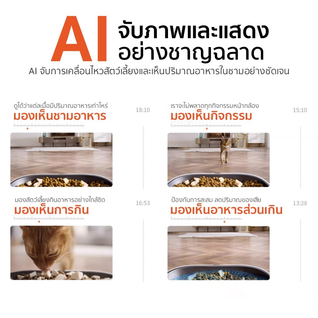 ประกันศูนย์ไทย1ปี เครื่องให้อาหารมีกล้อง PETKIT YUMSHARE SOLO WITH CAMERA SMART PET FEEDER เครื่องให้อาหารมีกล้อง - รูปที่ 3