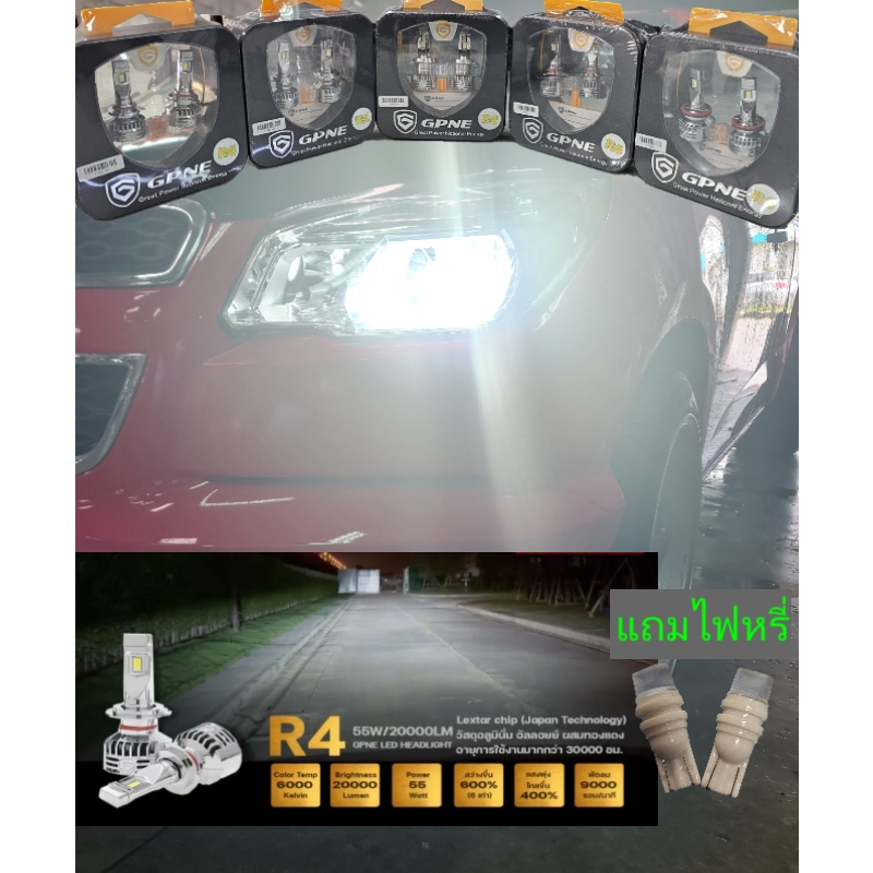 หลอดไฟหน้า led GPNE R4 (55 วัตต์) 20000Lm ของแท้100%รับประกัน 3ปี 12vและ24v มีให้เลือกสำหรับรถหลายรุ