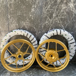 ชุดแม็กคลิก125i/PCX สีทอง พร้อมยางนอก Tubeless ไม่ต้องใส่ยาง…