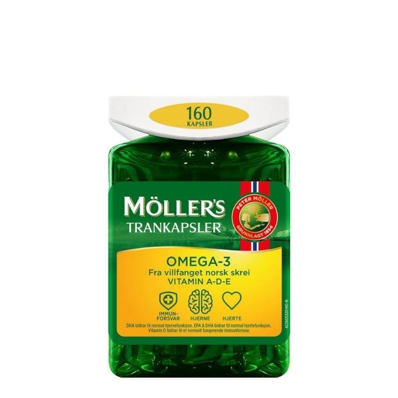 exp.7/2025 พร้อมส่ง น้ำมันปลา จากนอร์เวย์ moller's Omega-3 Capsules