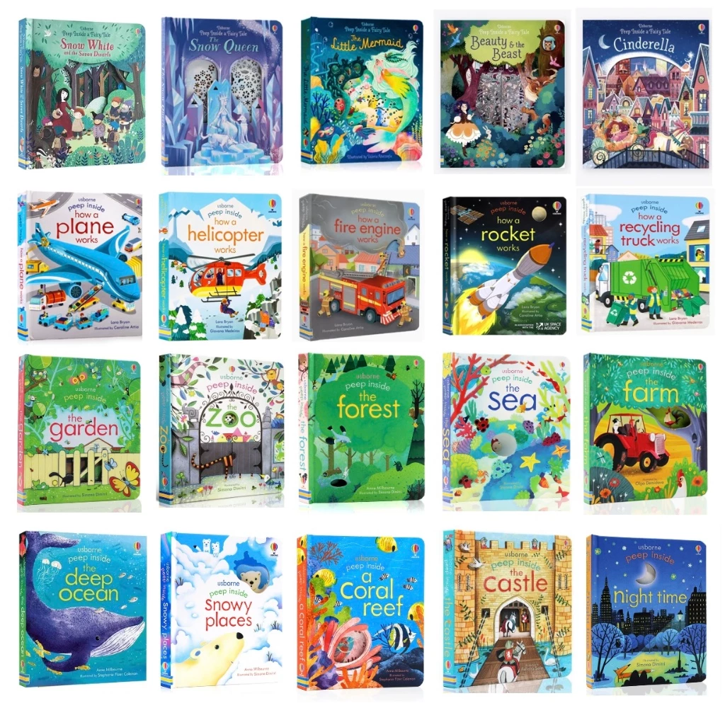 (พร้อมส่ง) หนังสือ Usborne Peep Inside นิทาน Boardbook ภาษาอังกฤษ เสริมพัฒนาการ