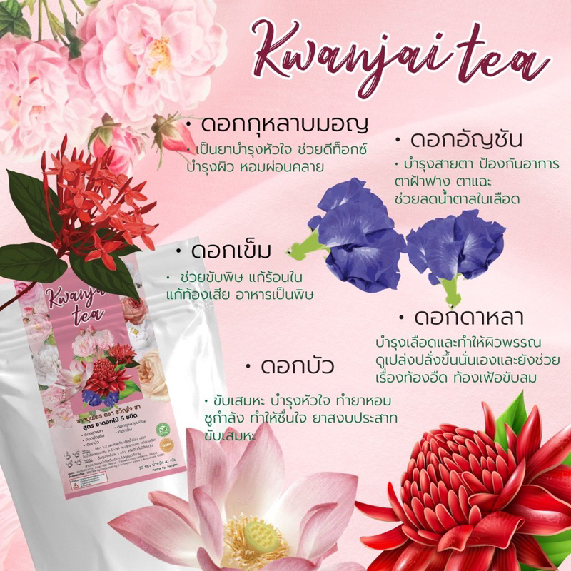 ชาดอกไม้ ออแกนิค (สินค้าพร้อมส่ง ไลฟ์สดทุกวัน)