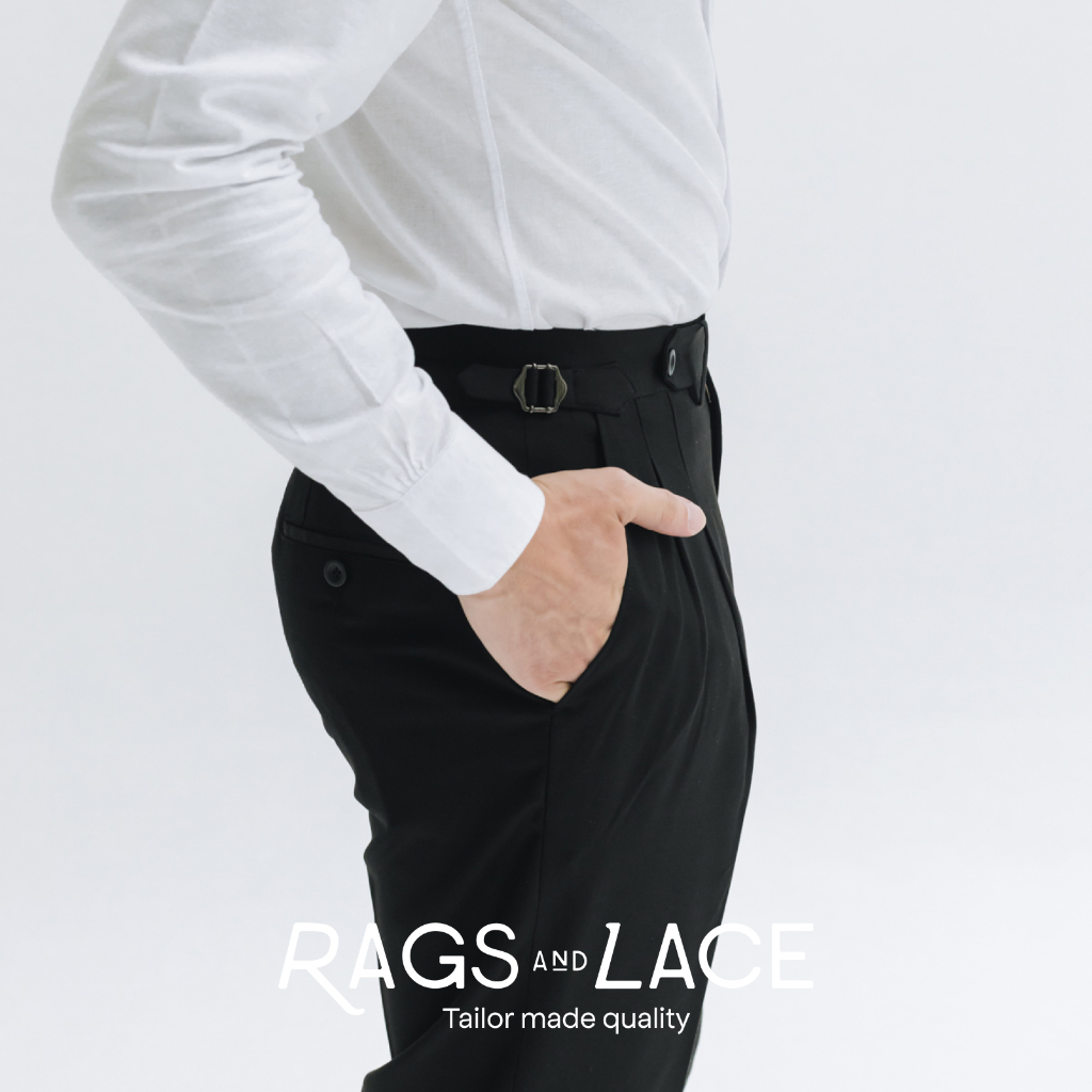 Rags and Lace กางเกง Lower Lace ผ้า wool สี Black
