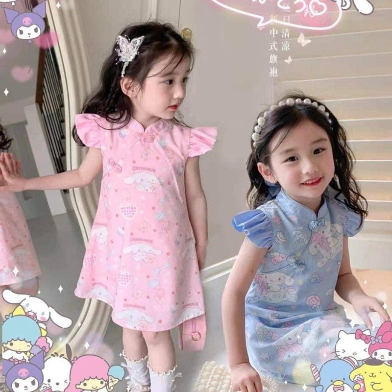 พร้อมส่งชุดเด็ก ชุดเดรสลูกสาวไส่ตรุษจีนค่าแม่ๆ น่ารักมากก